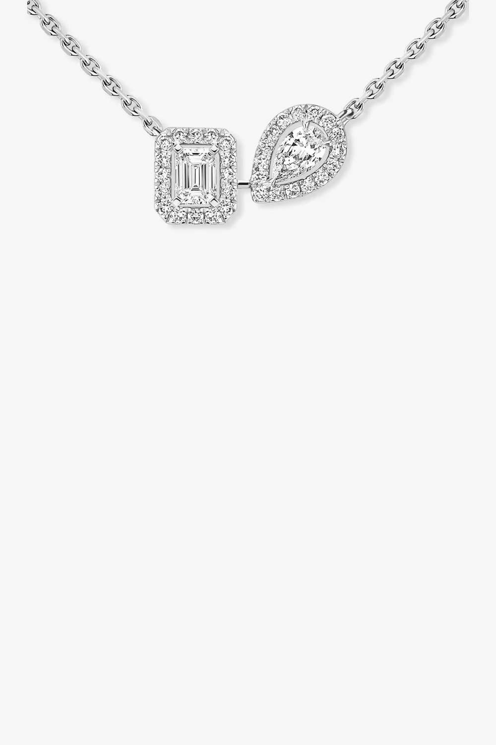 White Gold My Twin Toi & Moi Necklace