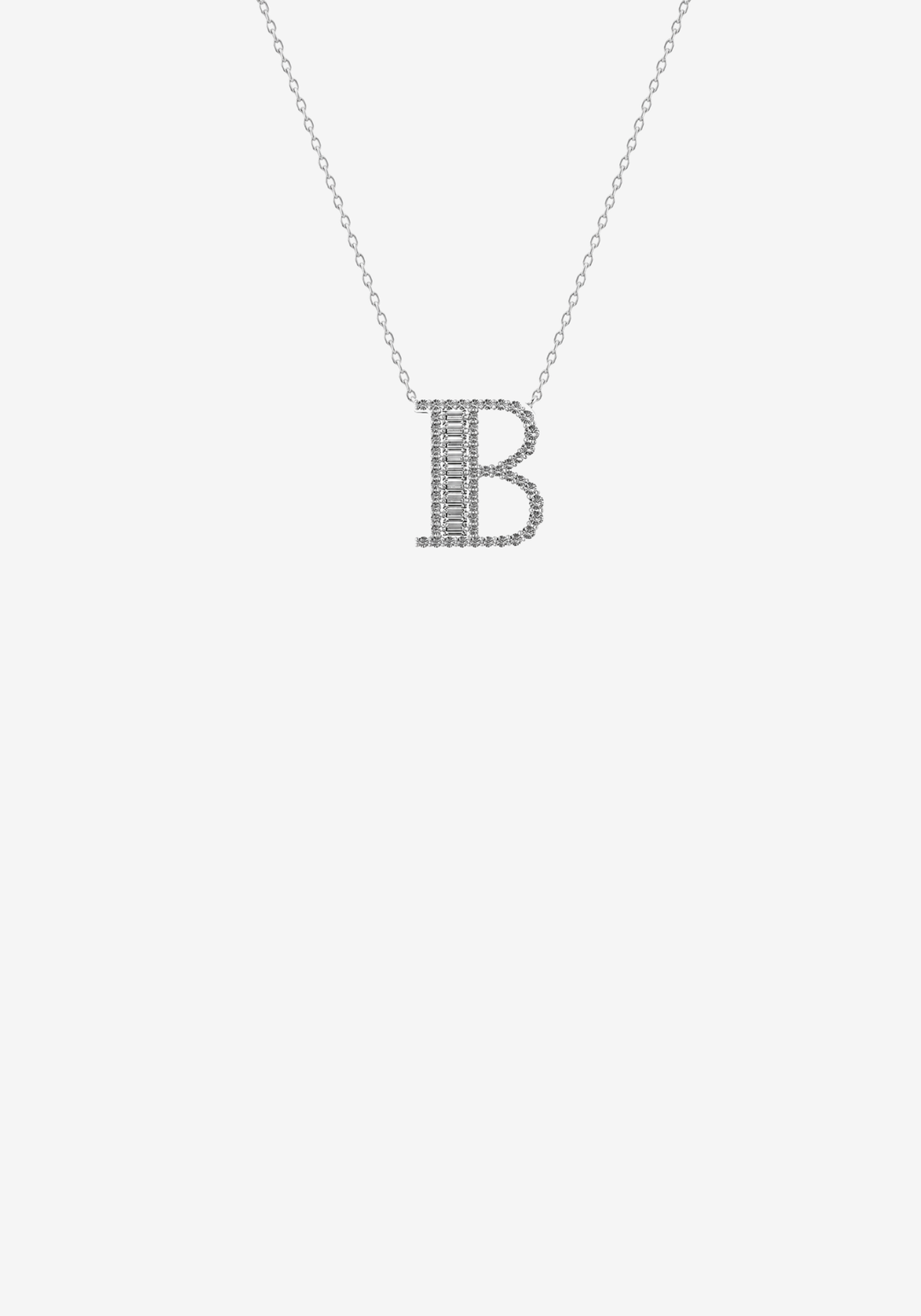 Letter Gold Necklace with Diamonds
