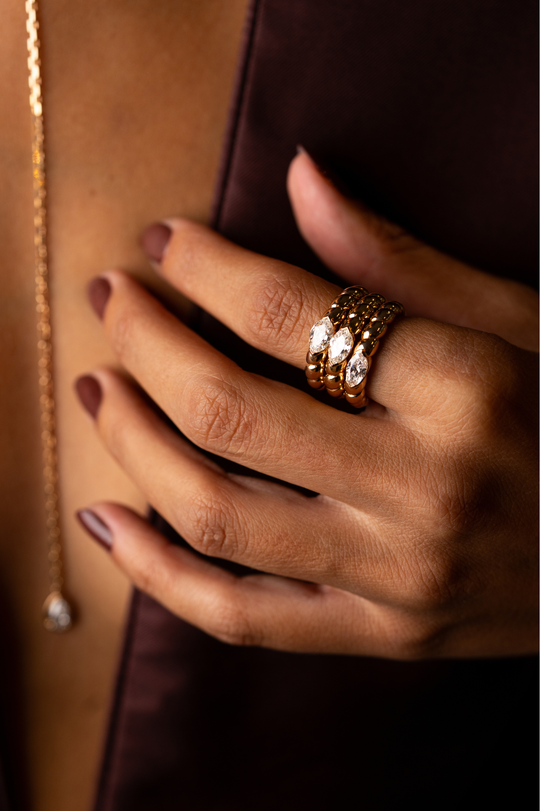 Pink Gold Ring with Diamond