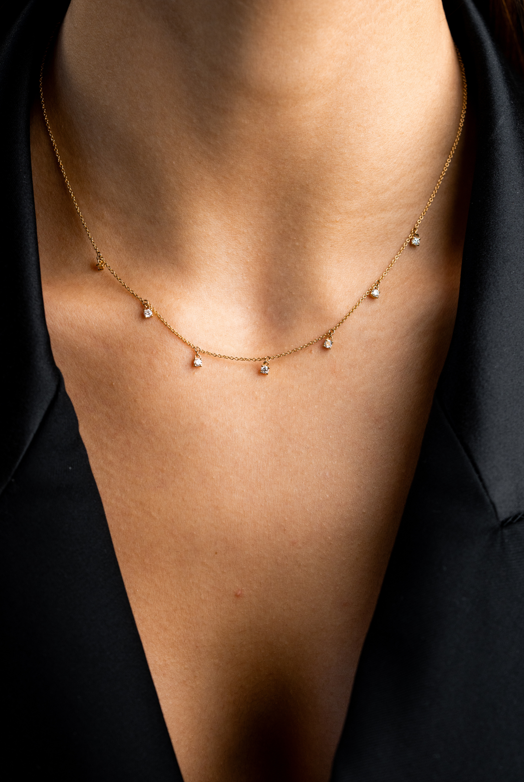 Yellow Gold Necklace with Diamonds