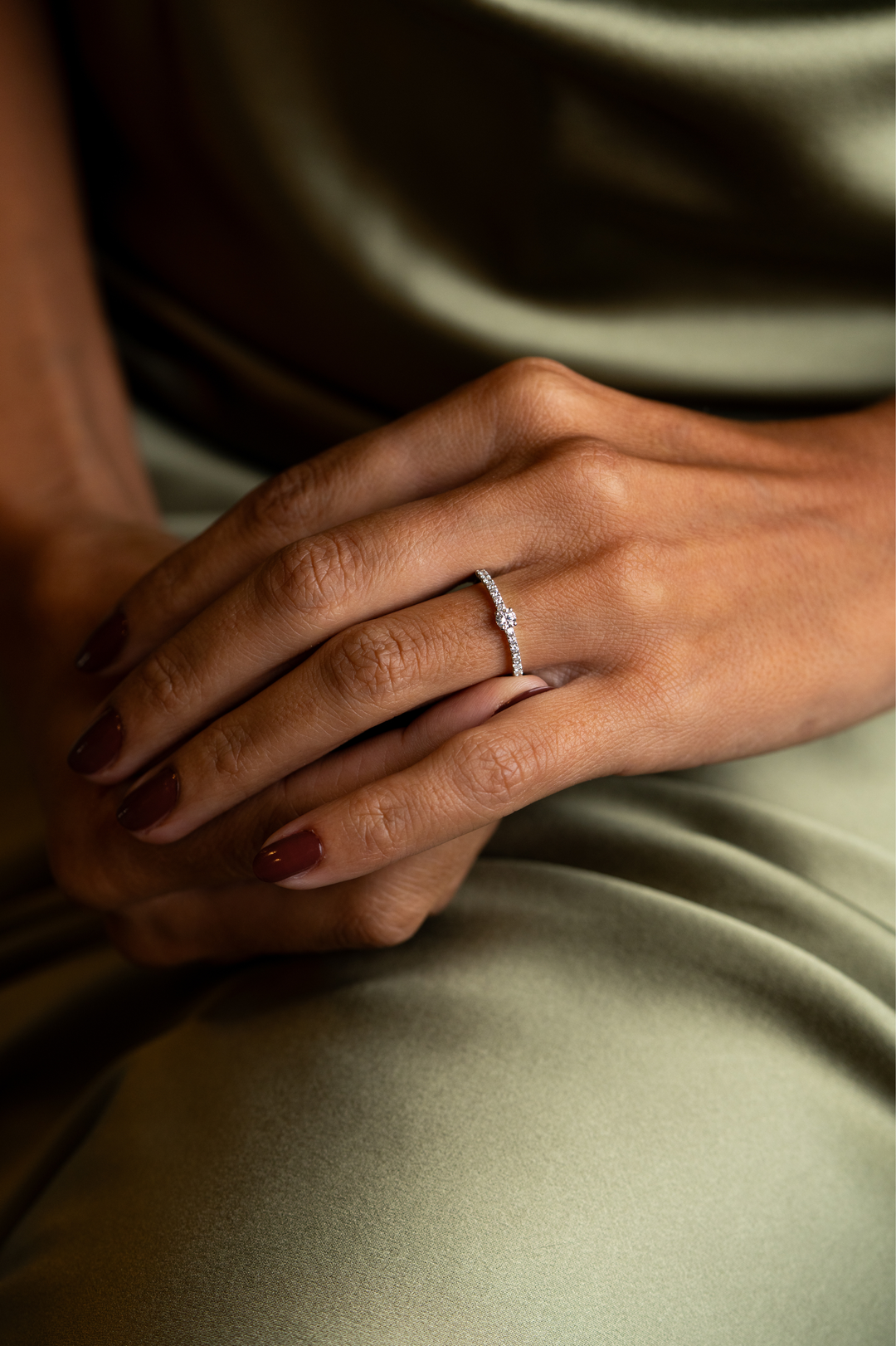 White Gold Engagement Ring With Diamonds