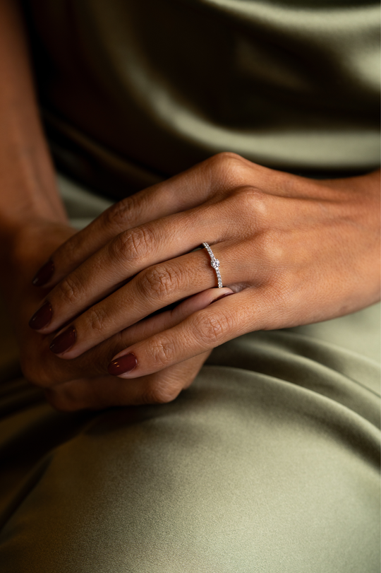 White Gold Engagement Ring With Diamonds