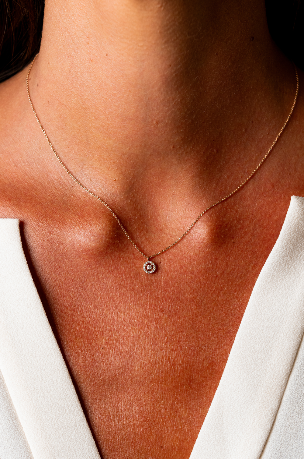 Colar em Ouro Rosa com Diamantes