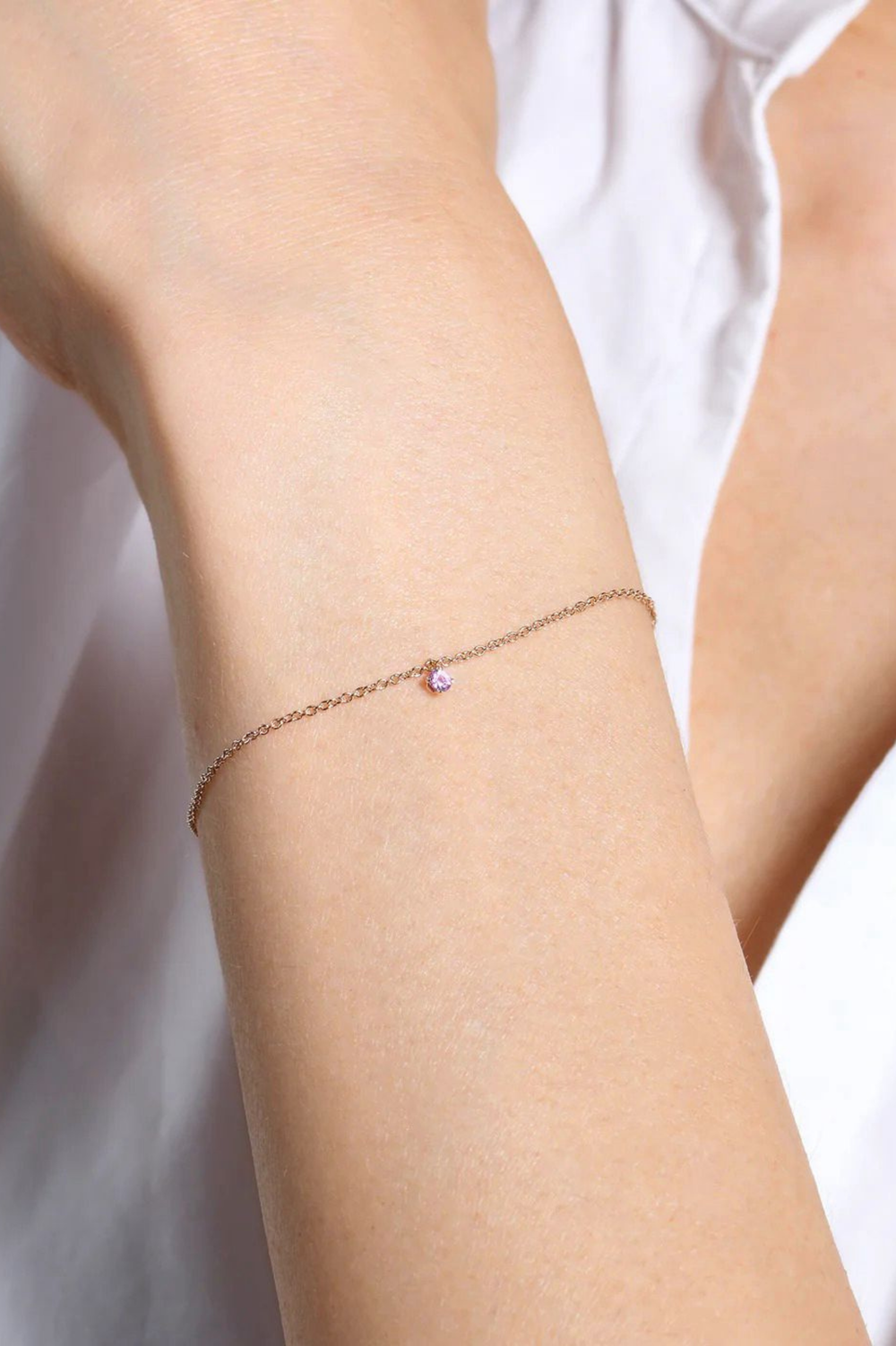 Pink Gold Bracelet with Pink Sapphire