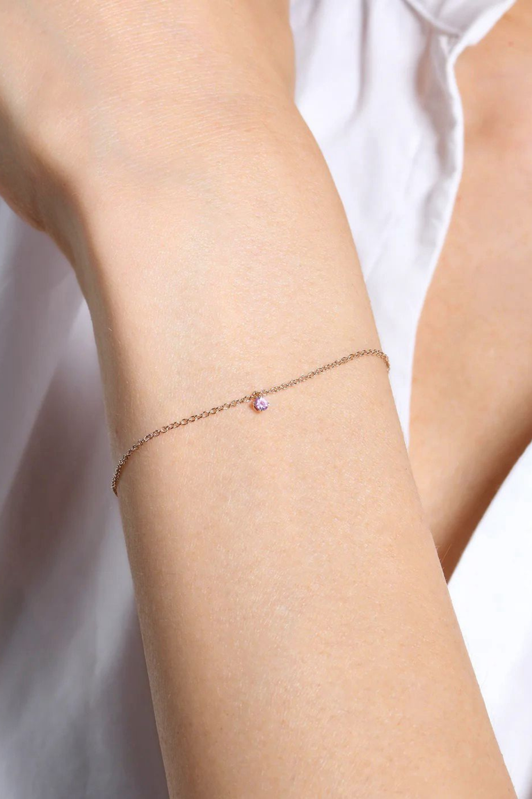 Pink Gold Bracelet with Pink Sapphire