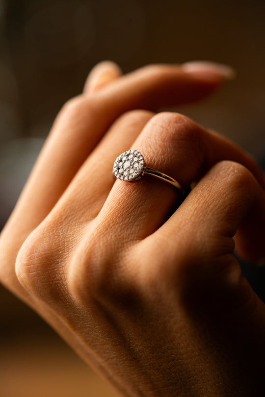 White Gold and Diamonds Engagement Ring