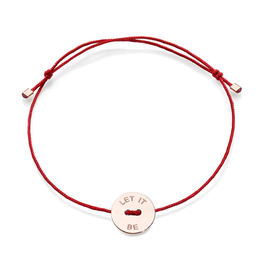 Red Ribbon Bracelet with Medal and Quote