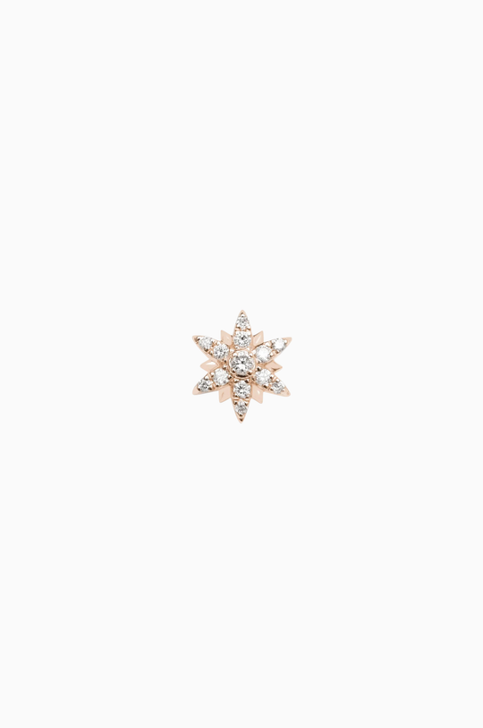 Pink Gold Sun Piercing with Diamonds