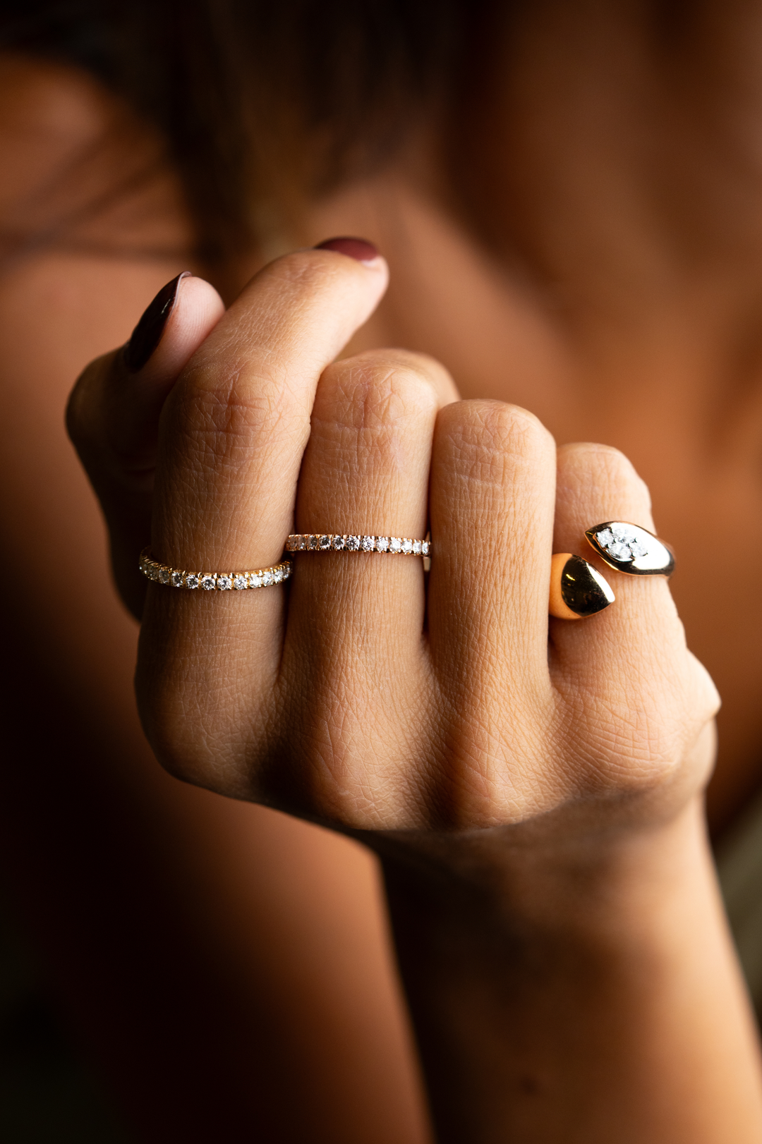Pink Gold Ring with Diamond