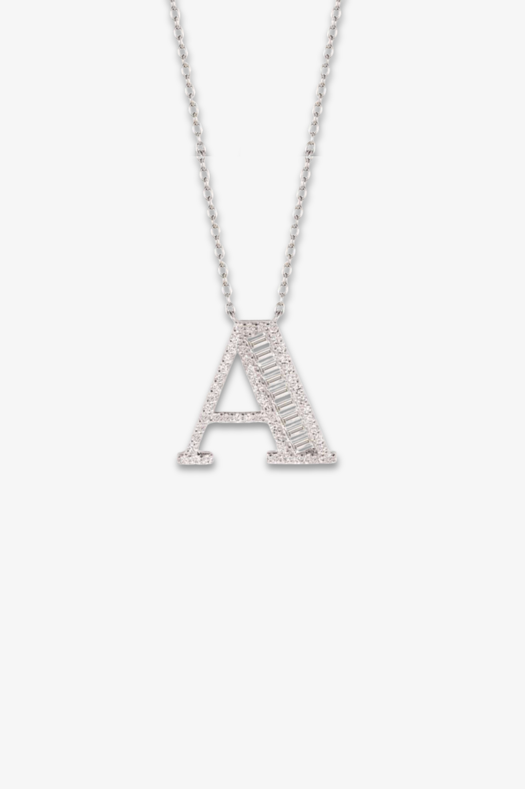 Letter Gold Necklace with Diamonds