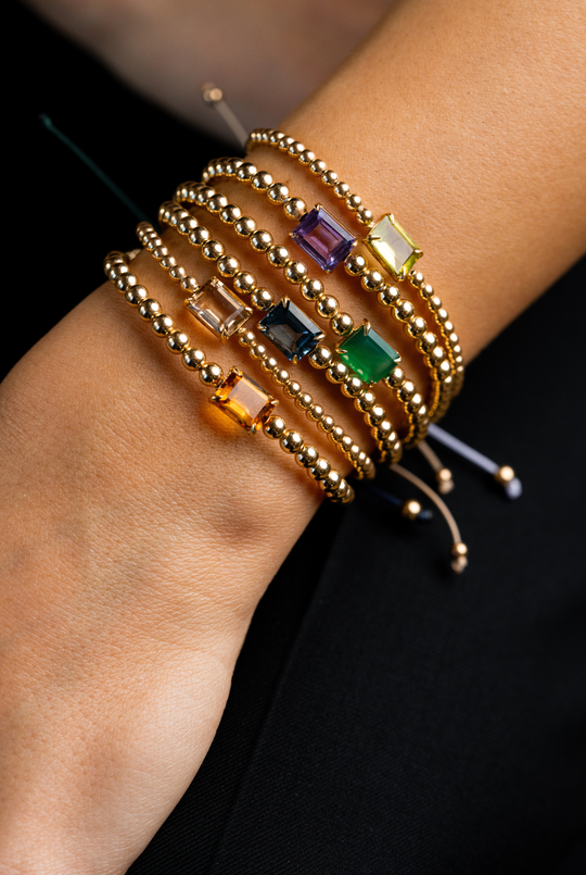 Yellow Gold Bracelet with Peridoto