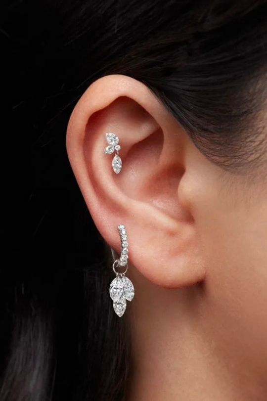 Marquise Pear Diamond Echo Piercing