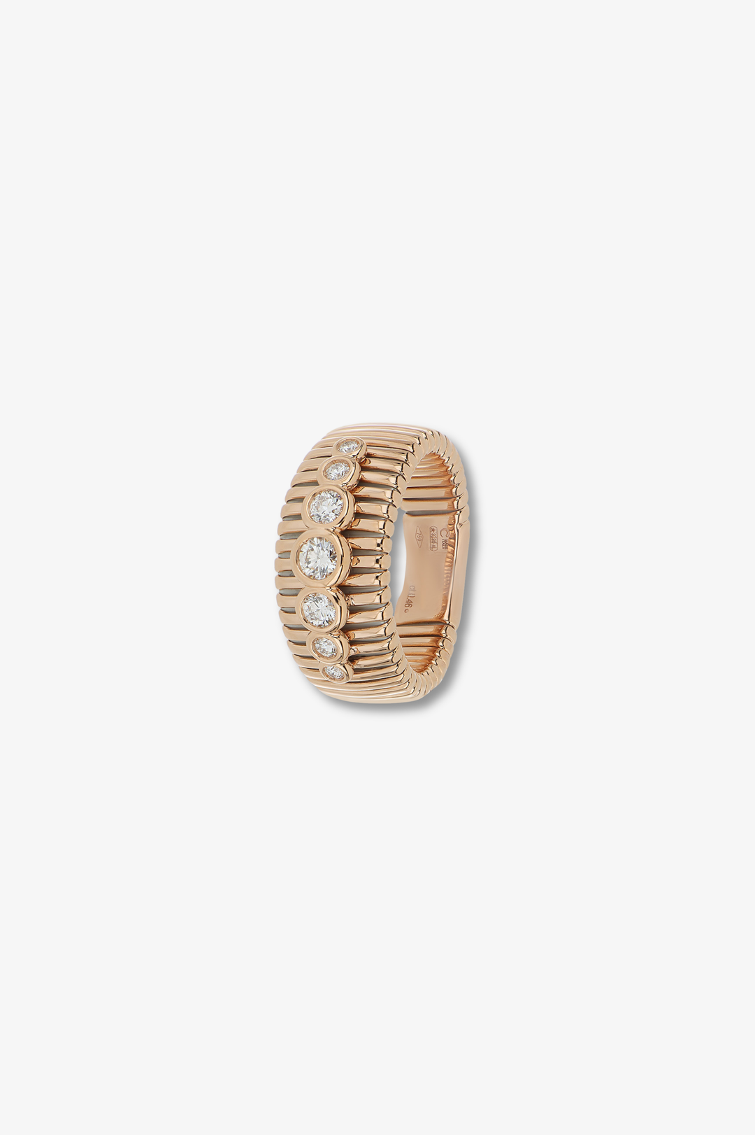 Pink Gold Ring Texture with 7 Diamonds