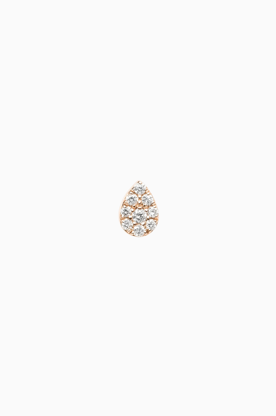 Pink Gold Drop Piercing with Diamonds