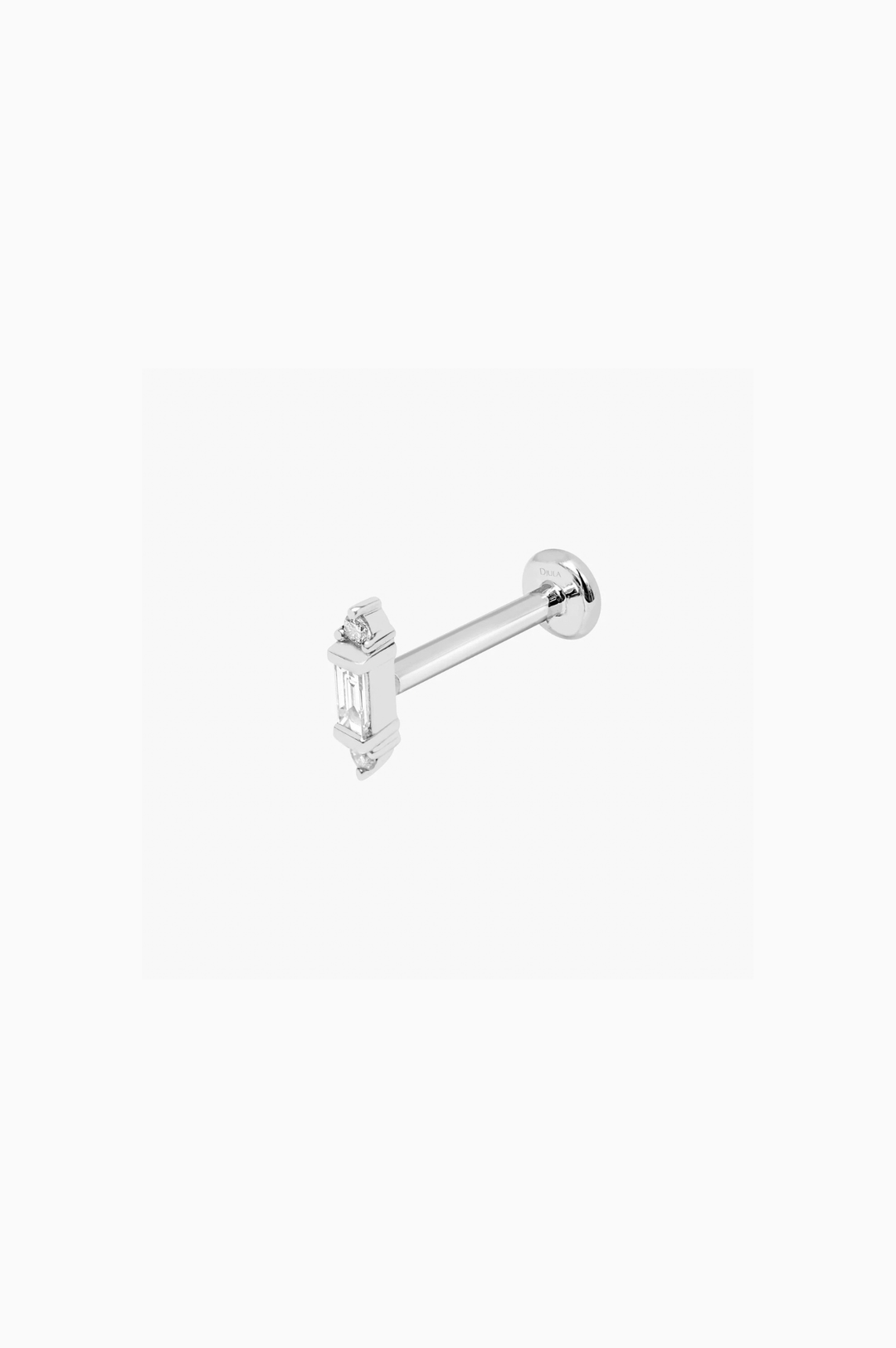 White Gold Baguette Piercing with Diamonds