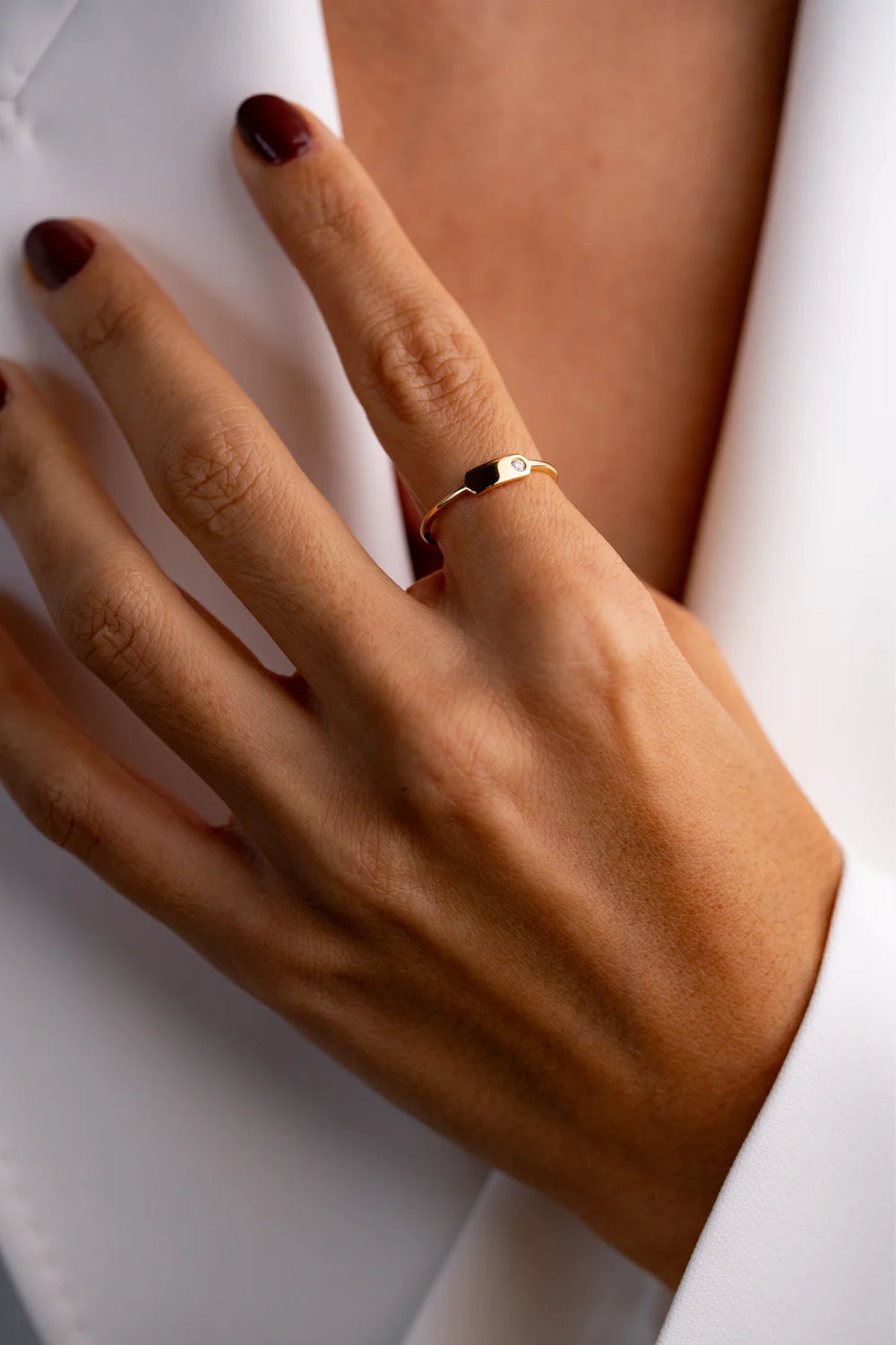 Yellow Gold Ring with Diamond