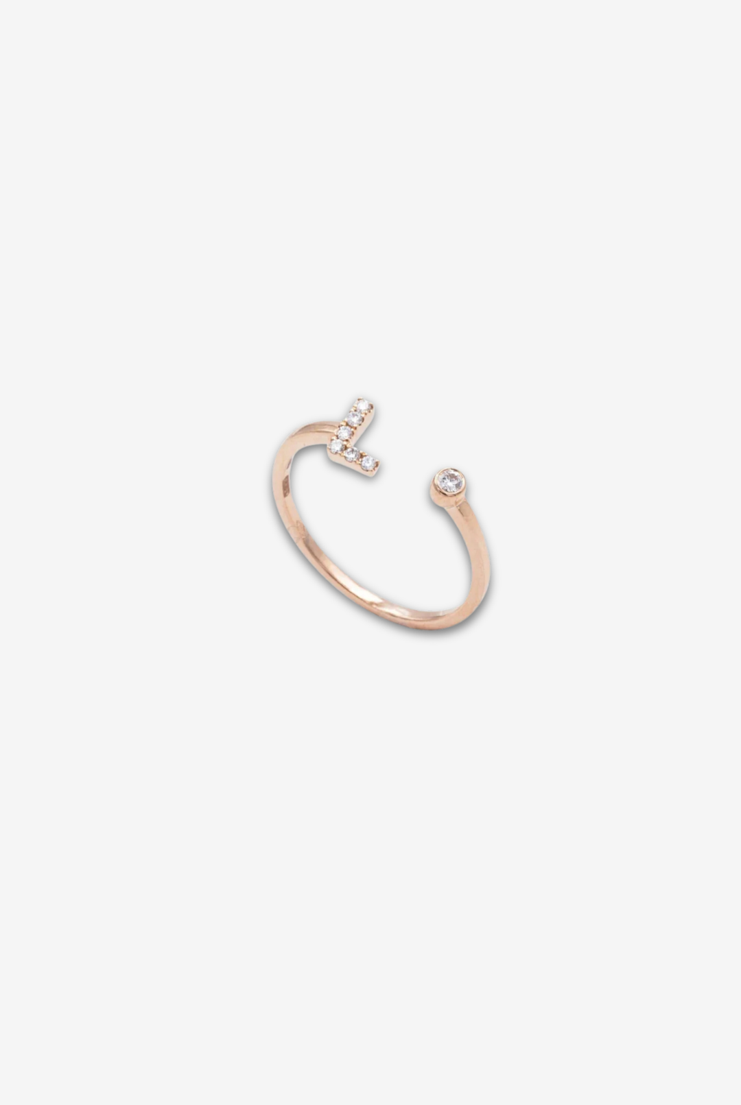 Letter L Gold Ring