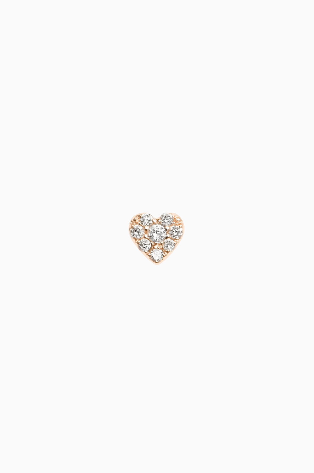 Pink Gold Heart Piercing with Diamonds