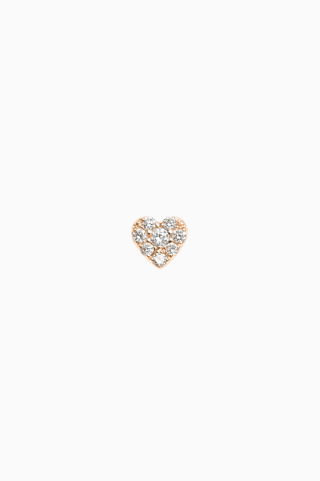 Pink Gold Heart Piercing with Diamonds