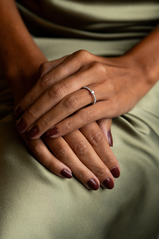 White Gold Engagement Ring With Diamonds
