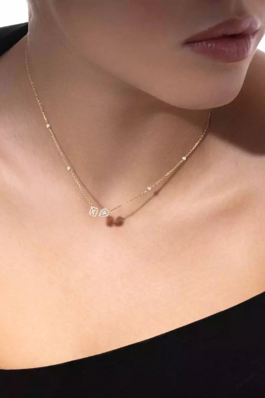 Pink Gold My Twin Toi & Moi Necklace