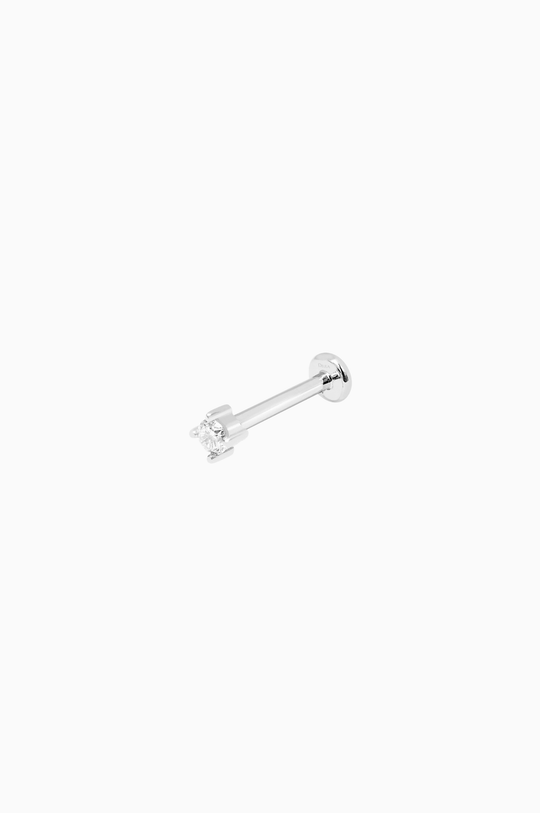 White Gold Solitaire Piercing with Diamonds