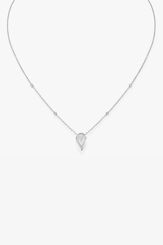 White Gold Fiery 0.10ct Necklace