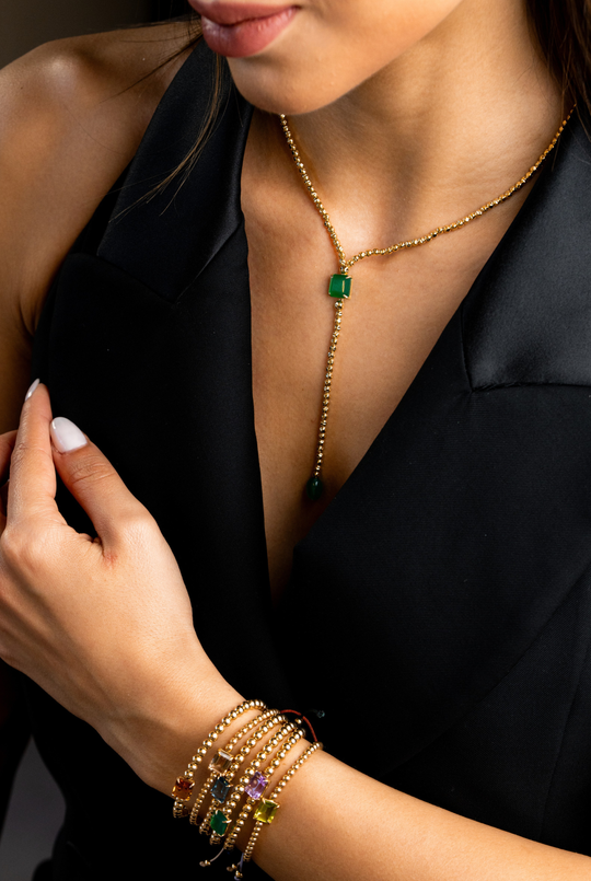 Yellow Gold Bracelet with Peridoto