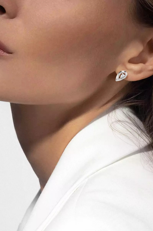 White Gold Fiery 0.10ct Earrings