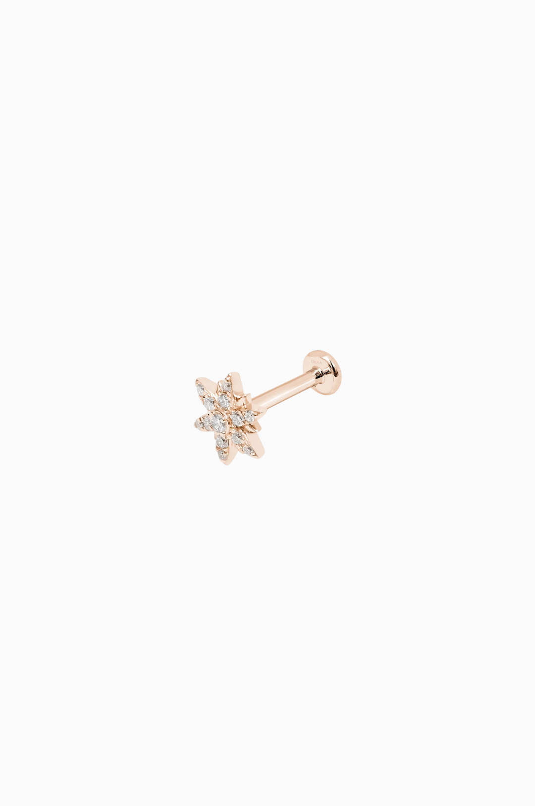 Pink Gold Sun Piercing with Diamonds