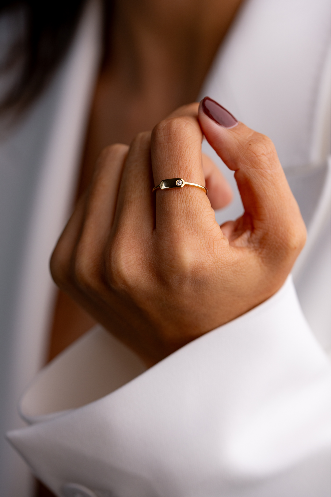 Gold Ring with Diamond