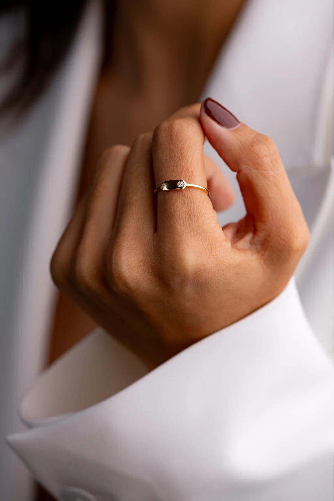 Yellow Gold Ring with Diamond