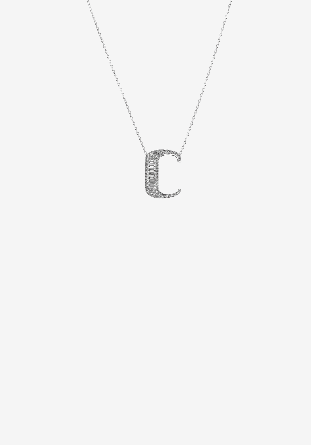Letter Gold Necklace with Diamonds
