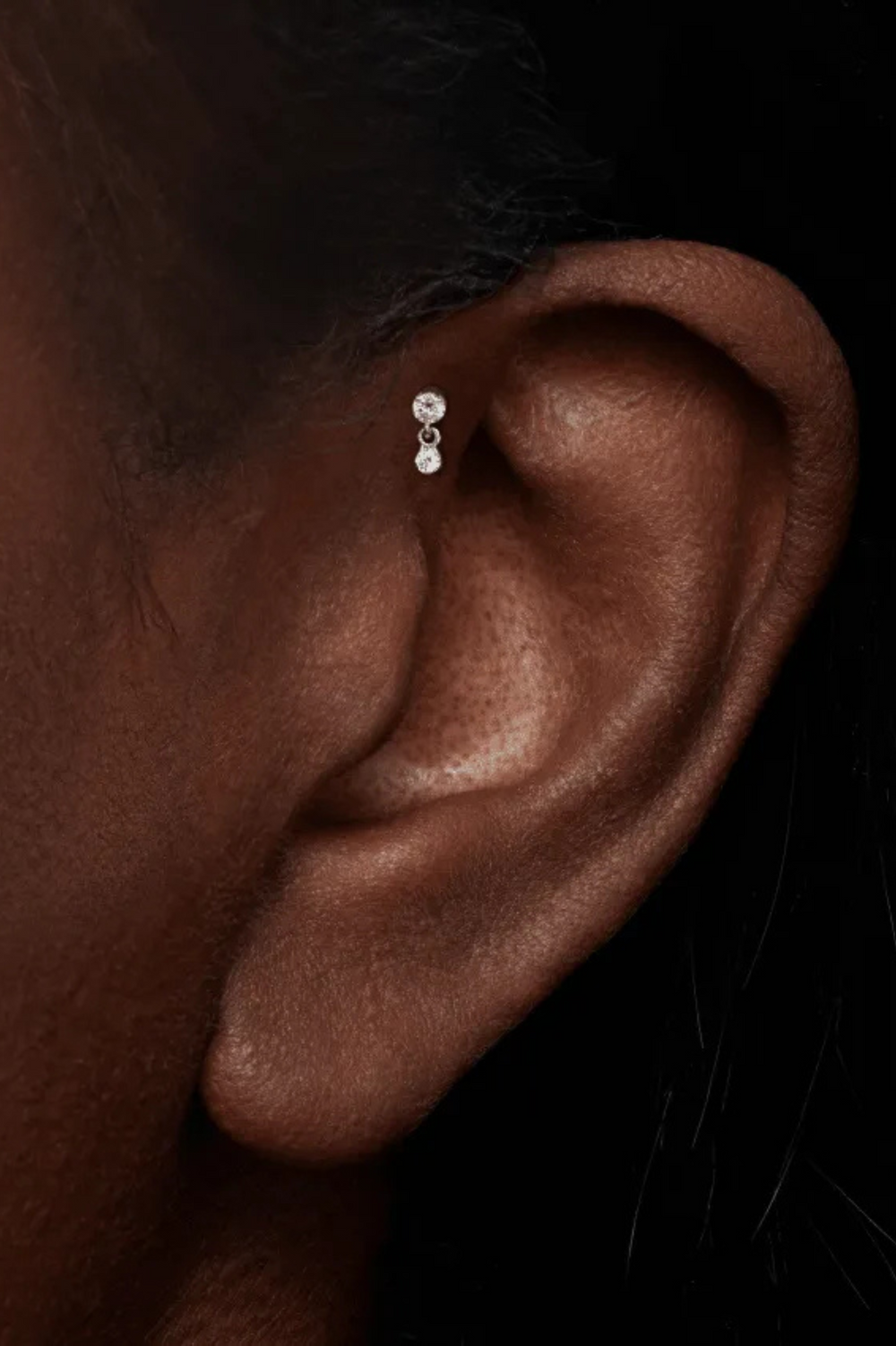 Set Diamond Dangle Piercing