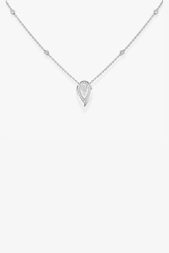 White Gold Fiery 0.10ct Necklace