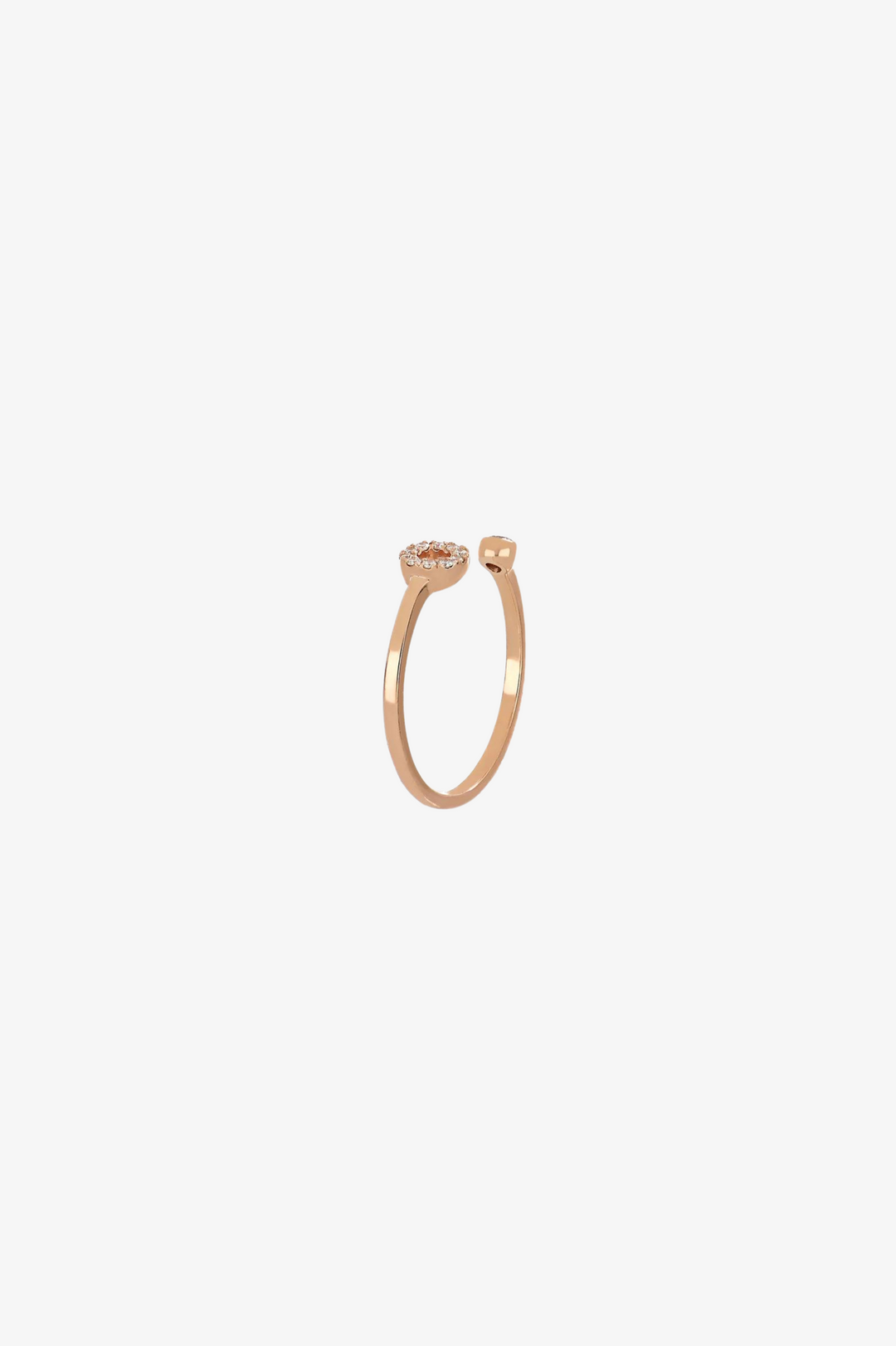 Letter O Gold Ring