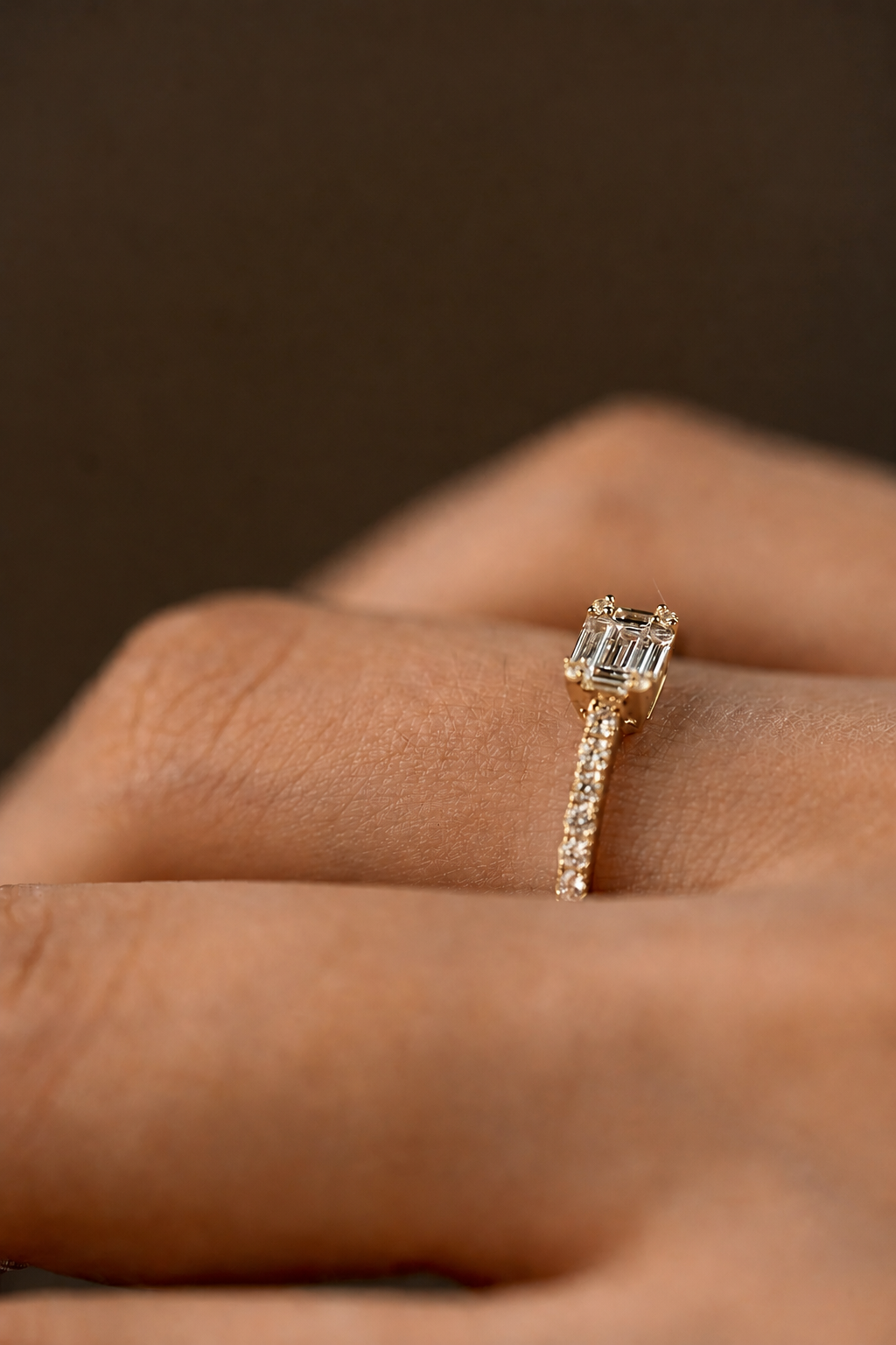 Yellow Gold and Diamond Engagement Ring