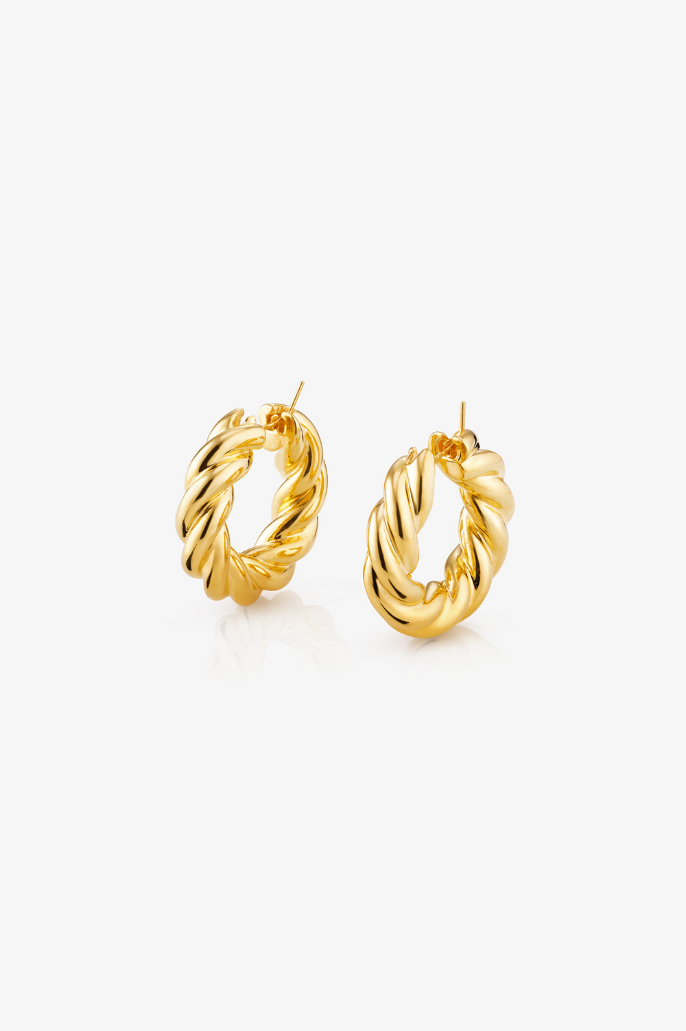 Gold Loop Braided Earrings