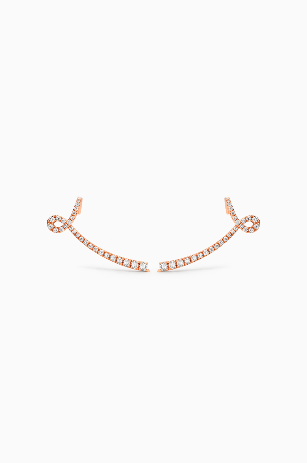 Pink Gold Maison Rose Earrings with Diamonds