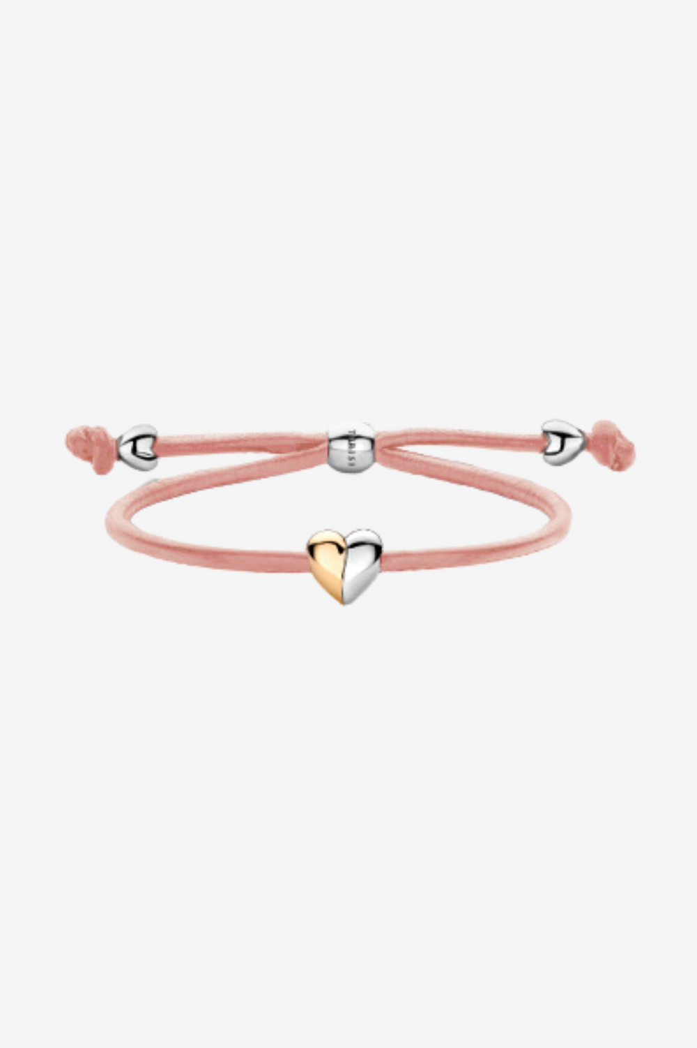 Leather Bracelet with Gold Heart