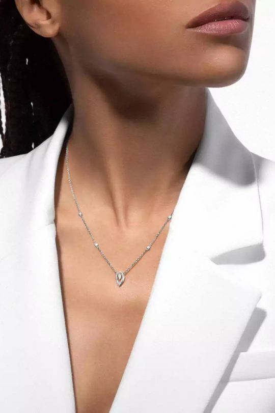 White Gold Fiery 0.10ct Necklace