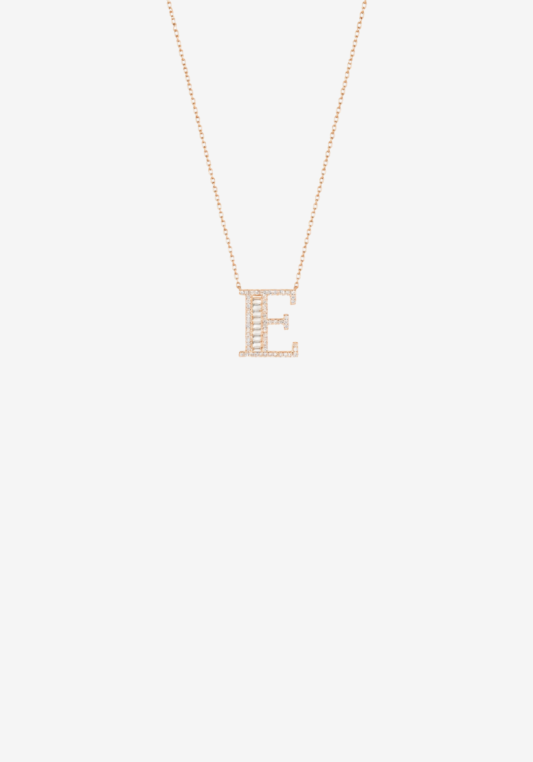 Letter Gold Necklace with Diamonds