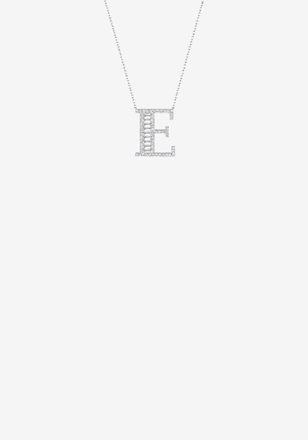 Letter Gold Necklace with Diamonds