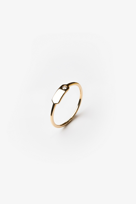 Gold Ring with Diamond