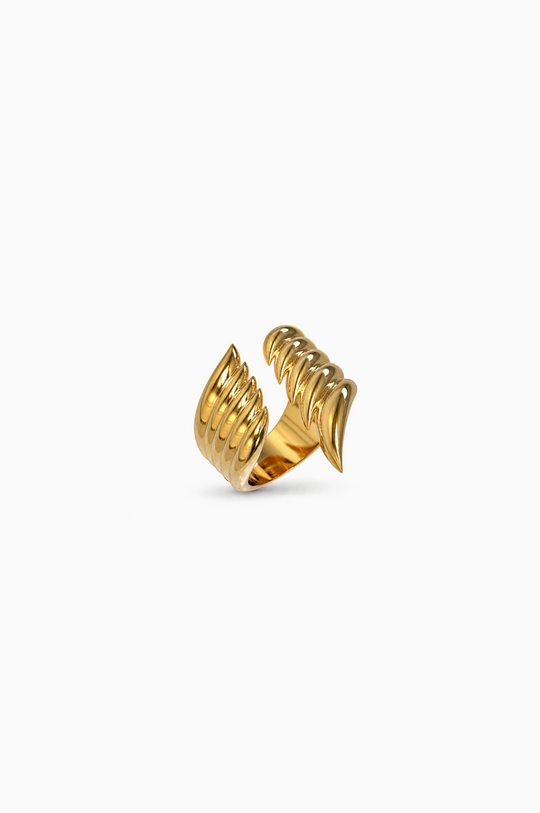 Anel de Asa de Ouro Amarelo