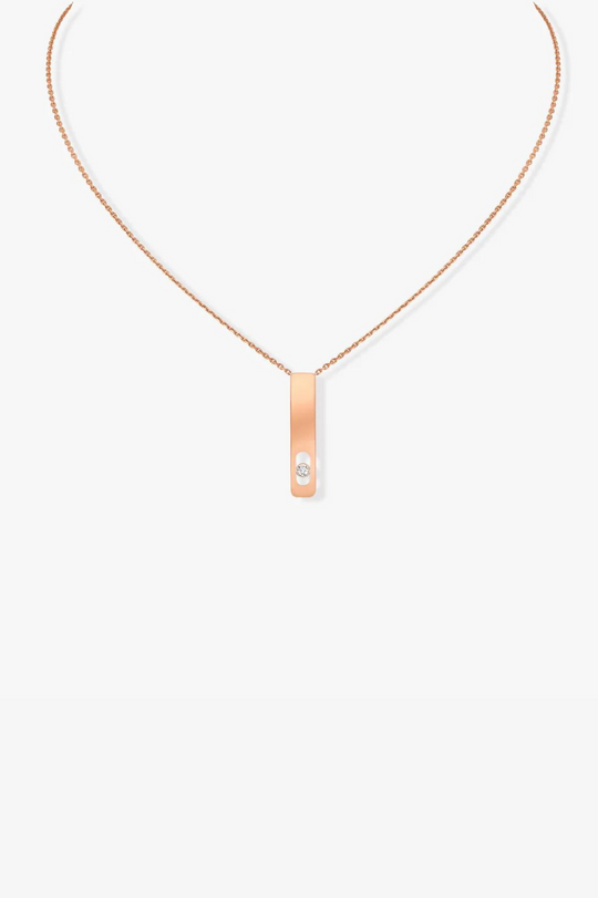 Pink Gold Diamond Necklace My First Diamond