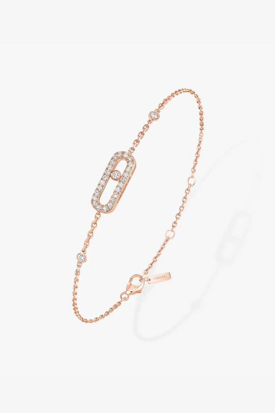 Move Uno Pavé Pink Gold Diamond Bracelet