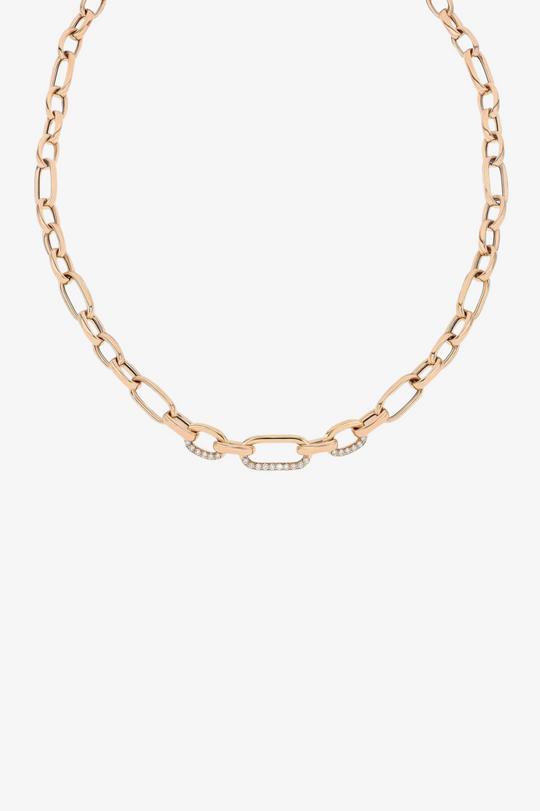 Pink Gold Diamonds Necklace