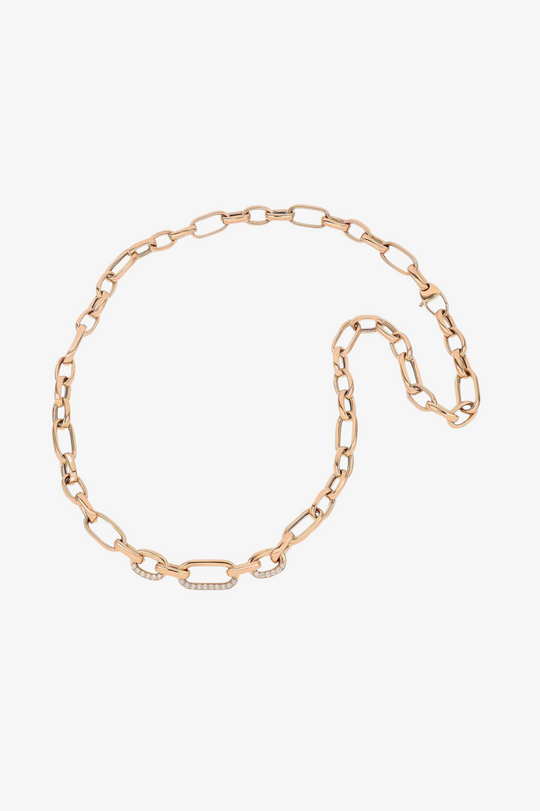 Pink Gold Diamonds Necklace