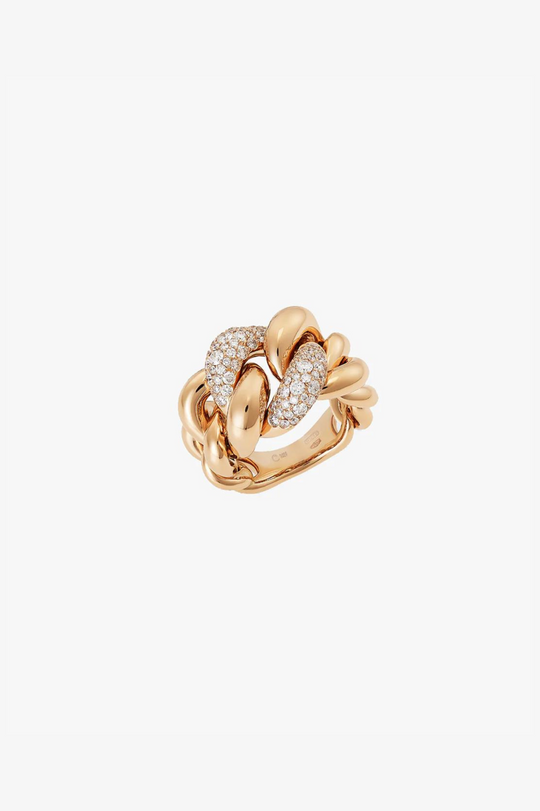 Pink Gold and Diamonds Ring